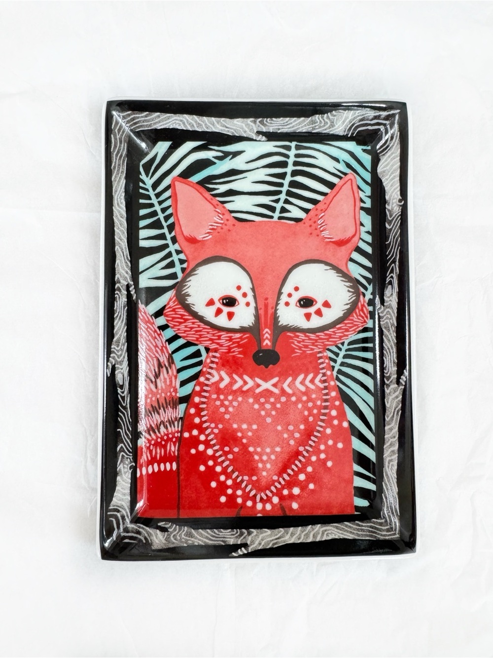 Studio Oh! Red Fox Boho Ceramic Trinket Dish - Small